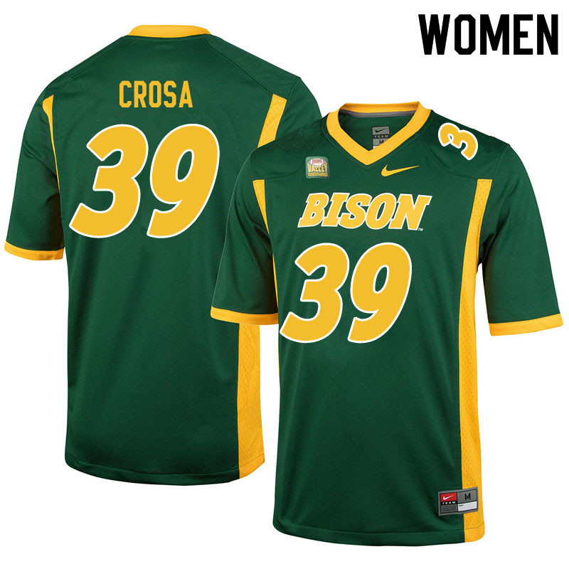 Women #39 Griffin Crosa North Dakota State Bison College Football Jerseys Sale-Green